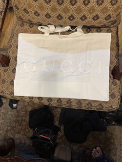 NWOT XL White Gucci Cloth Shopping Bag Size 16x22x8