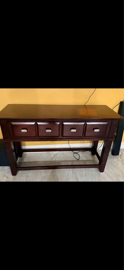 Side table with 2 drawers real wood