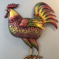 Tin Kitchen Or Dining Room Wall Art Rooster $20