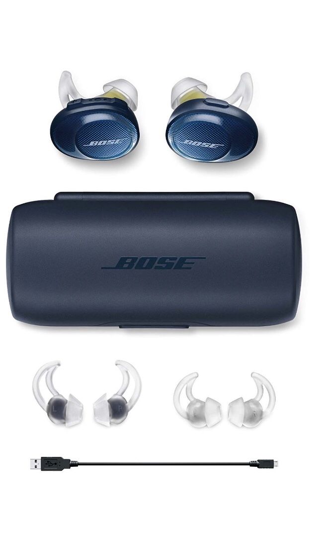 Bose SoundSport Free, True Wireless Sport Headphones, (Sweatproof Bluetooth Headphones for Workouts), Blue