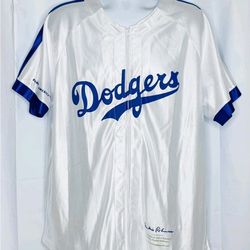 ⚾️New! LA DODGERS Jackie Robinson #42 Zip Up JERSEY MLB SGA SHIRT ADULT Medium Los Dodgers ( reseda ca)