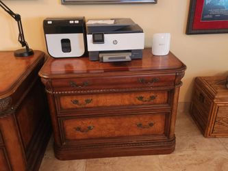 Executive wood file cabinet
