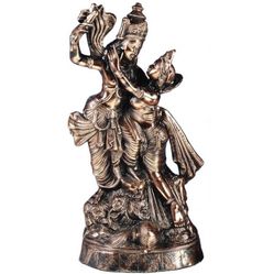 Bronze Antiq Radha Krishna 30”, Shelf Pcs