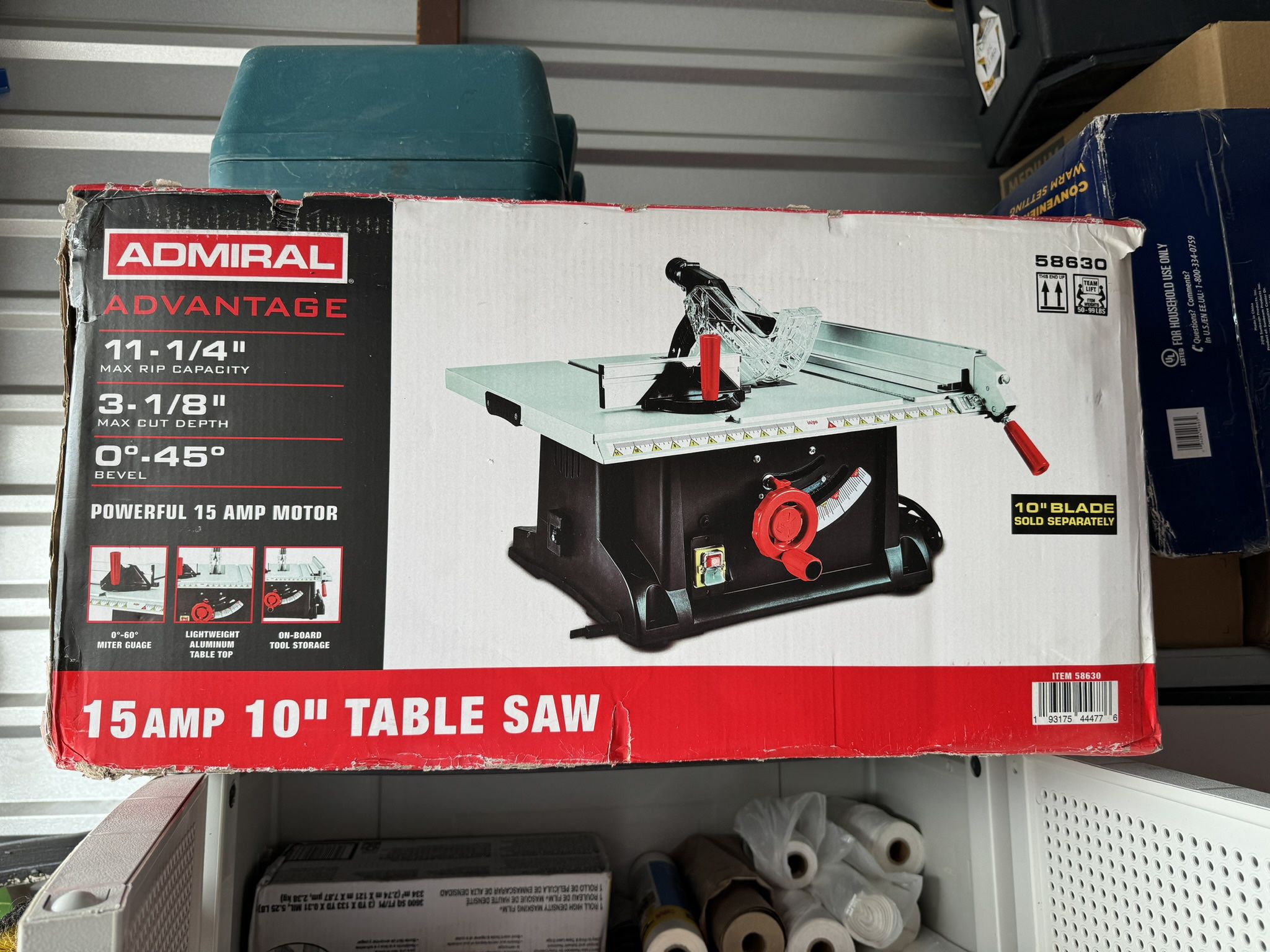 15 Amp Admiral Table Saw