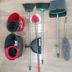 O-Cedar Mop Buckets, Brooms, and Cleaning Tool Set