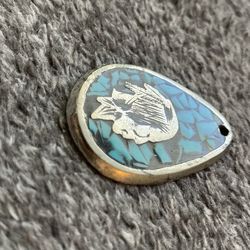 Sterling/Turqouise Indian Necklace