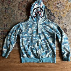 light blue bape hoodie