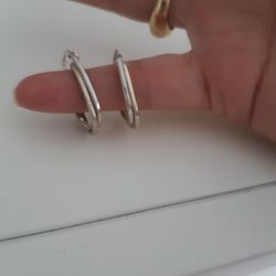 925 STERLING SILVER HOOPS 