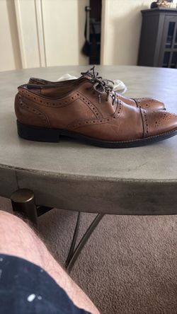 Men’s cognac brogue oxford size  8