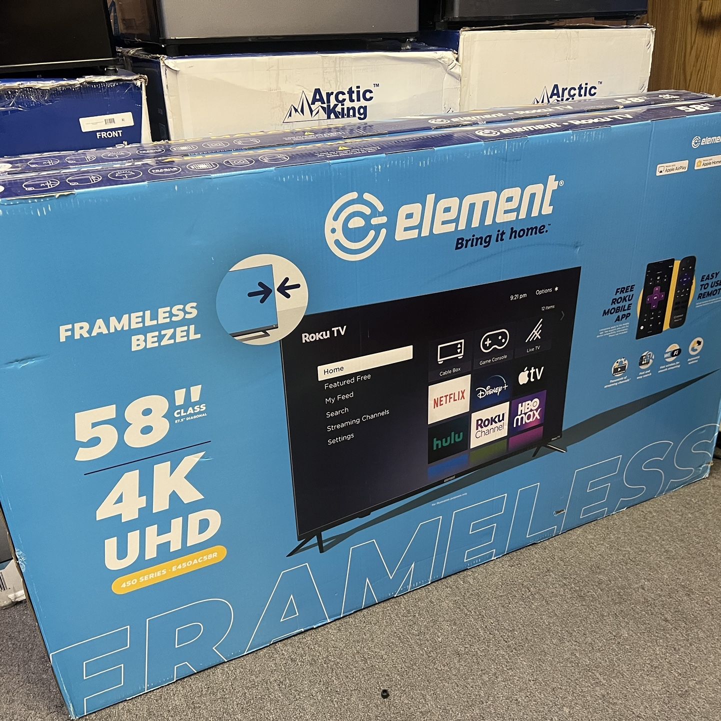 Element 58” 4K UHD Roku Tv 