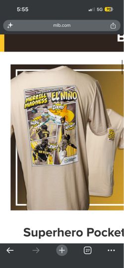Padres SuperHero Pocket T-shirts Sealed XL