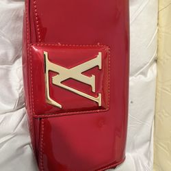 Red patent Leather LV Sobe Clutch 