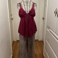 Large Loose Fitted Wineberry Tank Top