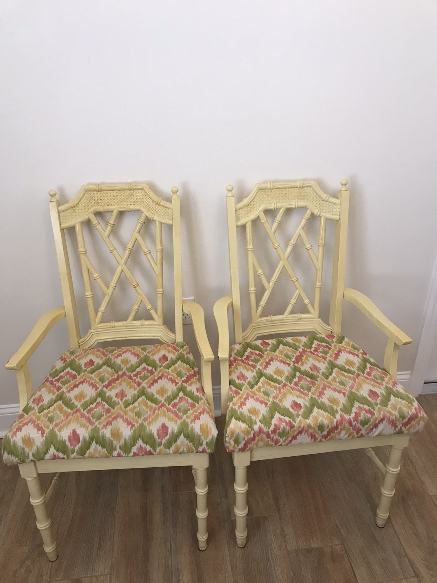 Trogdon Furniture Company Vintage Antique Bamboo/Wicker Chairs