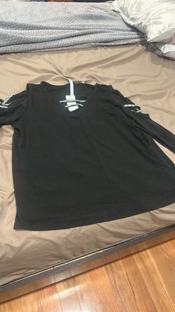 Black Long Sleeve Top with Cutout Detail