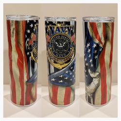 New Handmade 20 oz Navy Tumbler 