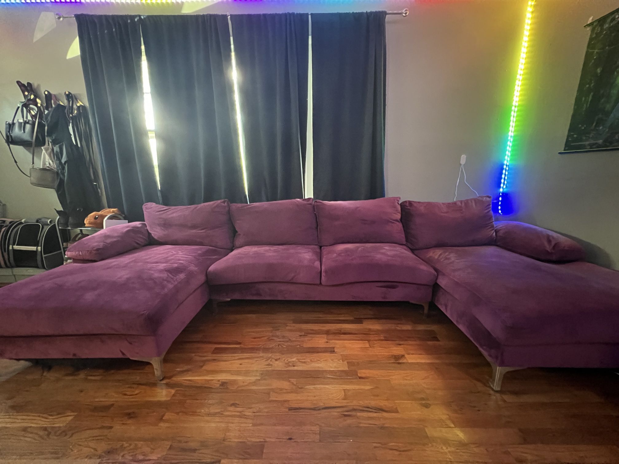 Sectional Couch Purple