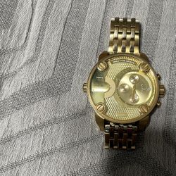 Mens Diesel Watch Gold Plated
