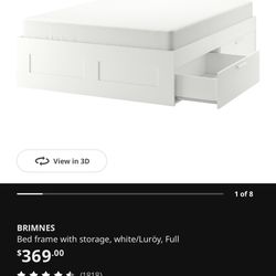 Brimnes Ikea Full/double Bed Frame