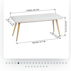 White bench for bedroom or family room