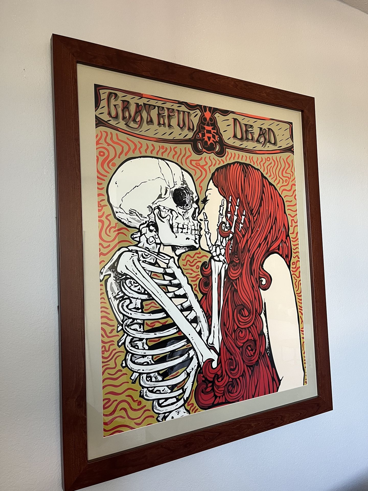 Framed Grateful Dead Print With Mat - “They Love Each Other” Art Piece