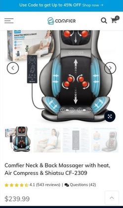 New Comfier Shiatsu Neck, Back And Thigh Massager