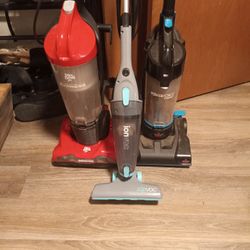 3 Vacuums Small Stick Vacs $10 Each $25 For 3