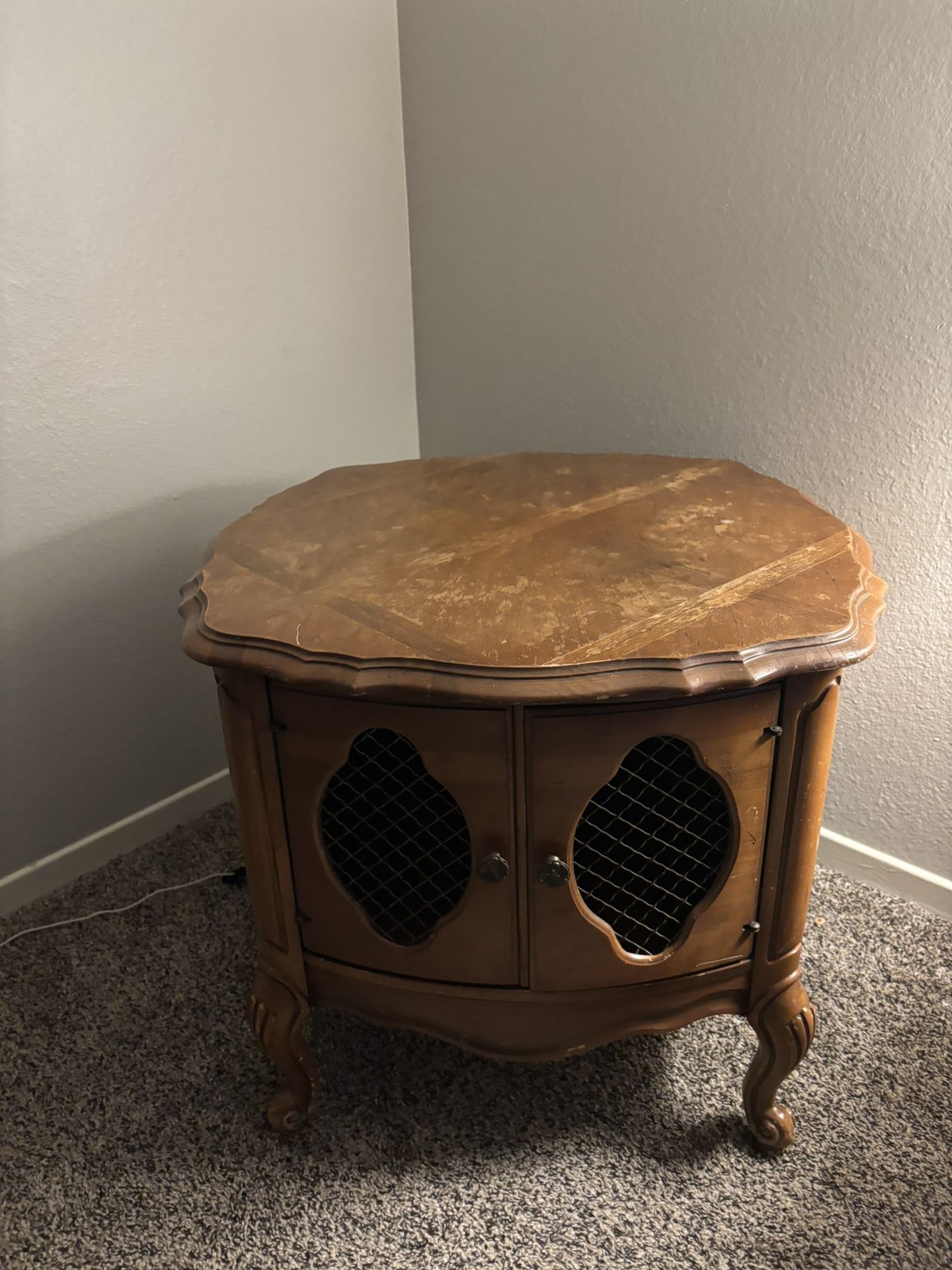 Solid Wood Antique Side Table