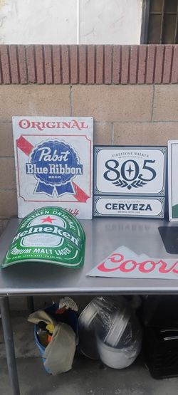 VARIOUS TIN TACKER . DODGERS & ANGELS BOBBLEHEADS AVAILABLE. ( ALSO PLENTY OF NEON SIGNS / LIGHTS AVAILABLE FOR SALE ) TAP HANDLES 