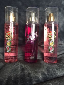 DESIGNER PERFUME BODY SPRAYS by Ed Hardy and Curve — NEW!