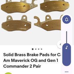 Solid Brass Brake Pads