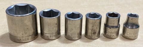 6pc Craftsman USA 6 Point 3/8" Drive Shallow Sockets