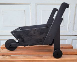 Large Wheel Barrel Planter !*! Ebony Stained !*! Brand New !*!