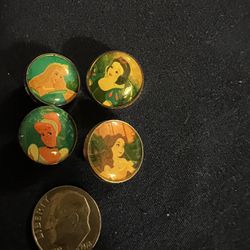 Vintage set of Disney Princess Buttons 