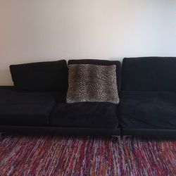 Black Microfiber Couch