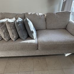 Monaghan Light Beige/Cream Sofa (GREAT CONDITION)