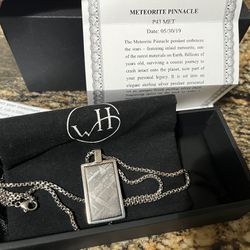 William Henry P43 Meteorite  All Silver Luxury Necklace!!! Amazing