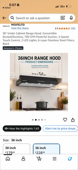 Range Hood Black
