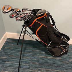 Golf clubs and bag $345