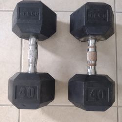 (2) 40 lbs. Dumbbells