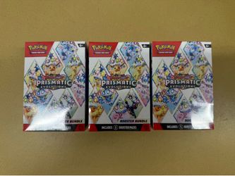 Pokemon Prismatic Evolutions Booster Bundles Lot of (3)