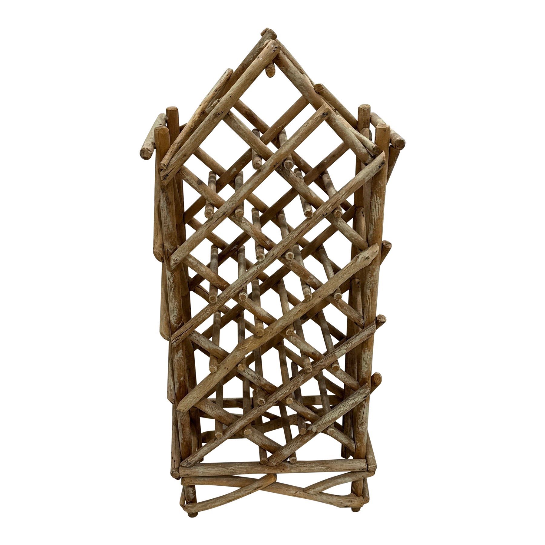 Vintage Coastal Drift Wood Wine Rack
