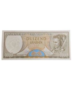 1963 Suriname 1000 Gulden Banknote