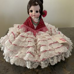 Madame Alexander 13” Doll Carmen from the Opera series Missing one shoe 