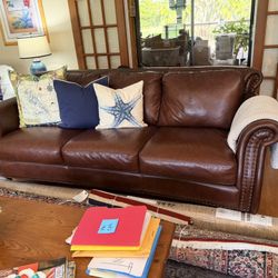 Leather Sofa And Love Seat (will Sell Separately)