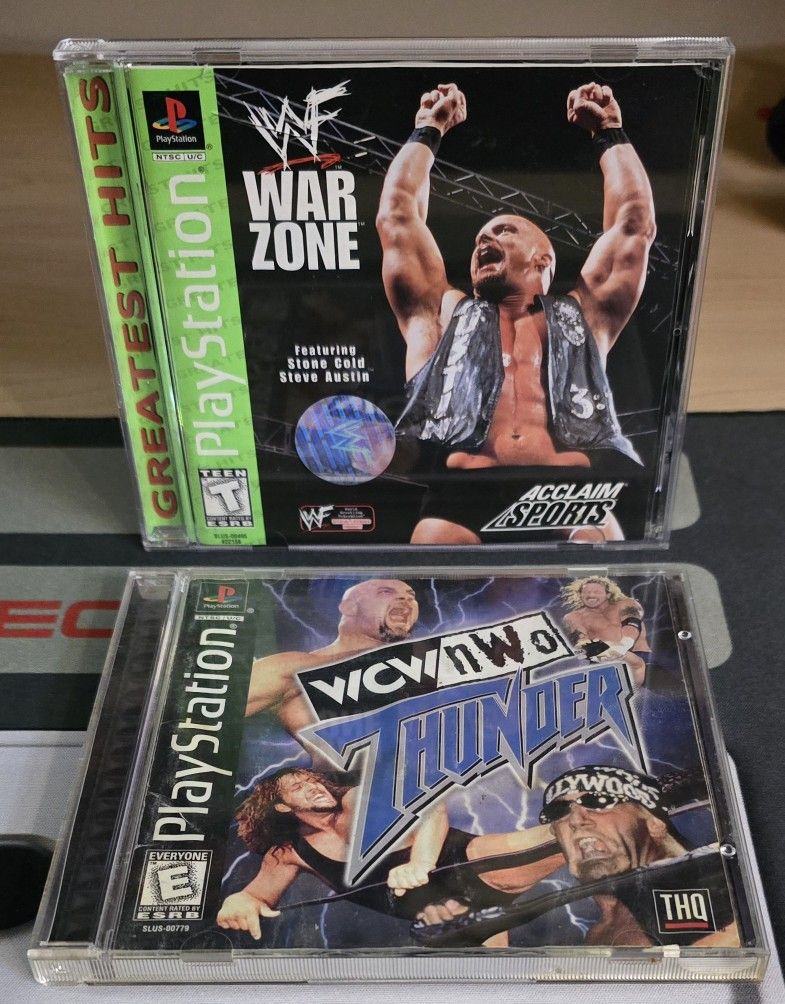 Warzone (Greatest Hits) & WCW/NWO Thunder for PS1