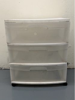 White Plastic Rolling Drawer Organizer