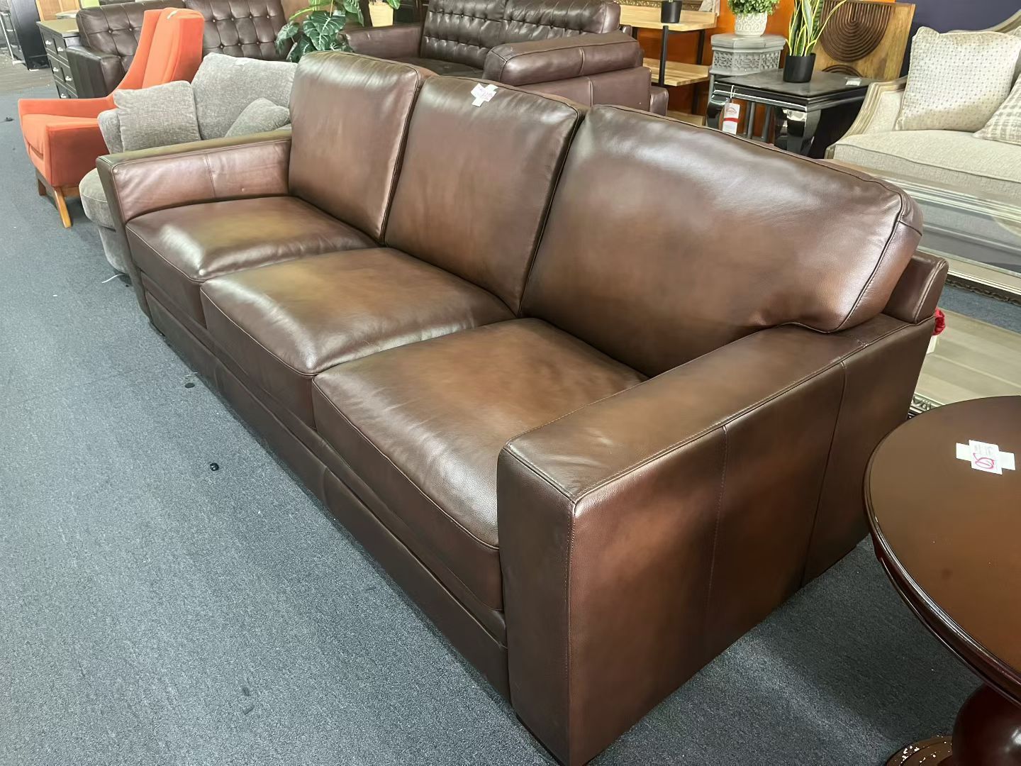 94”Real leather sofa，$1350