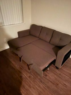Brown Fabric Sectional Sleeper Sofa,livingroom furniture,same day delivery , no credit needed,