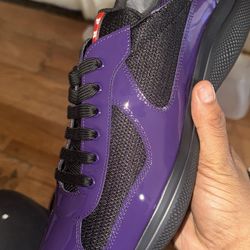 Purple Patent Leather Prada sneakers 